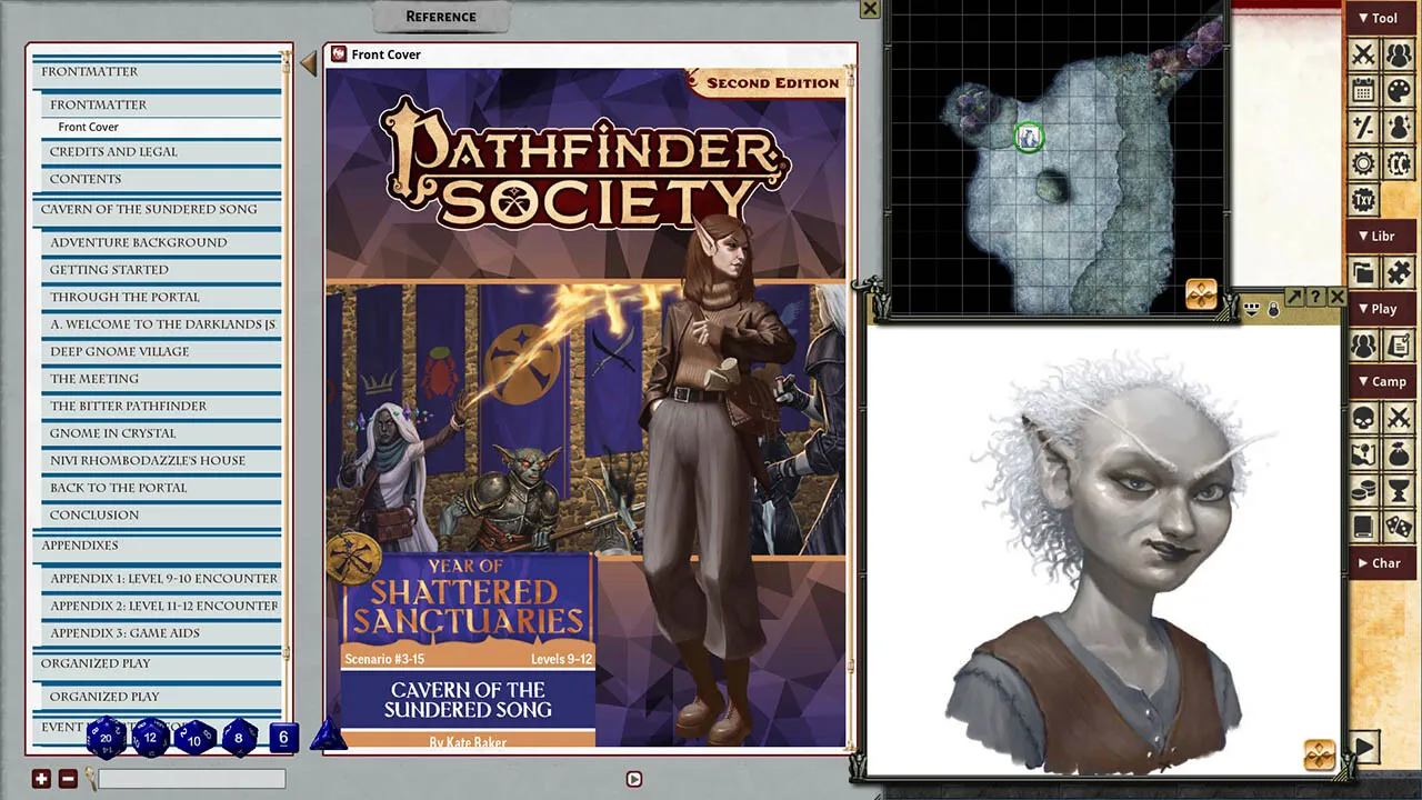 Fantasy Grounds - Pathfinder 2 RPG - Pathfinder Society Scenario #3-15: Cavern of the Sundered Song Screenshot 0