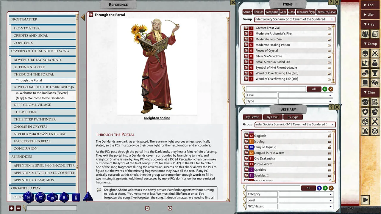 Fantasy Grounds - Pathfinder 2 RPG - Pathfinder Society Scenario #3-15: Cavern of the Sundered Song Screenshot 3