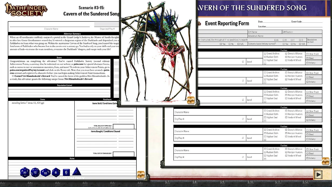 Fantasy Grounds - Pathfinder 2 RPG - Pathfinder Society Scenario #3-15: Cavern of the Sundered Song Screenshot 4