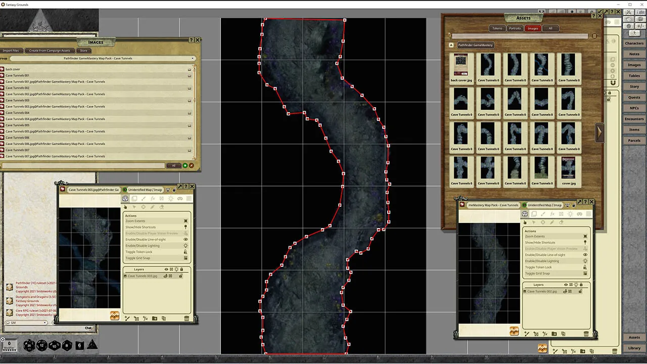 Fantasy Grounds - Pathfinder RPG - GameMastery Map Pack: Cave Tunnels Screenshot 1