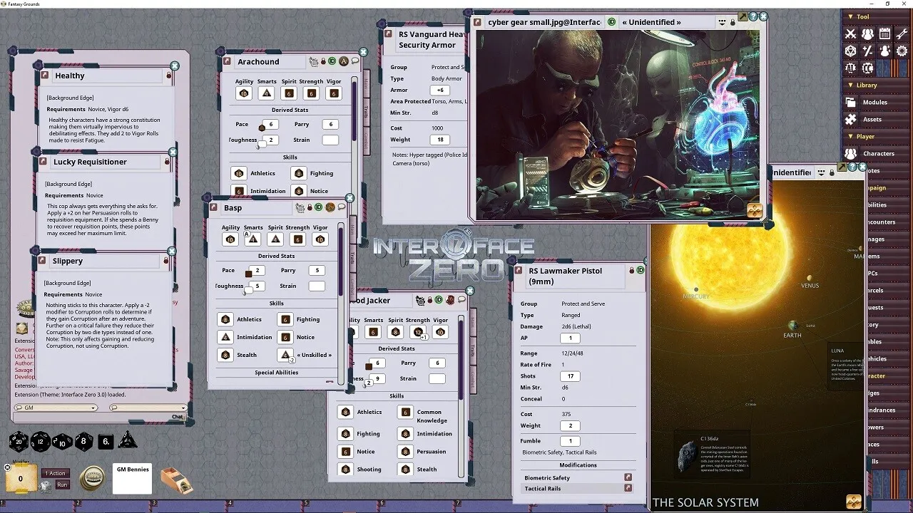 Fantasy Grounds - Interface Zero 3.0: The Game Master's Guide to 2095 Screenshot 4