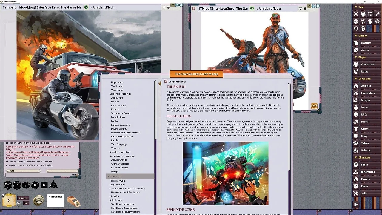 Fantasy Grounds - Interface Zero 3.0: The Game Master's Guide to 2095 Screenshot 1