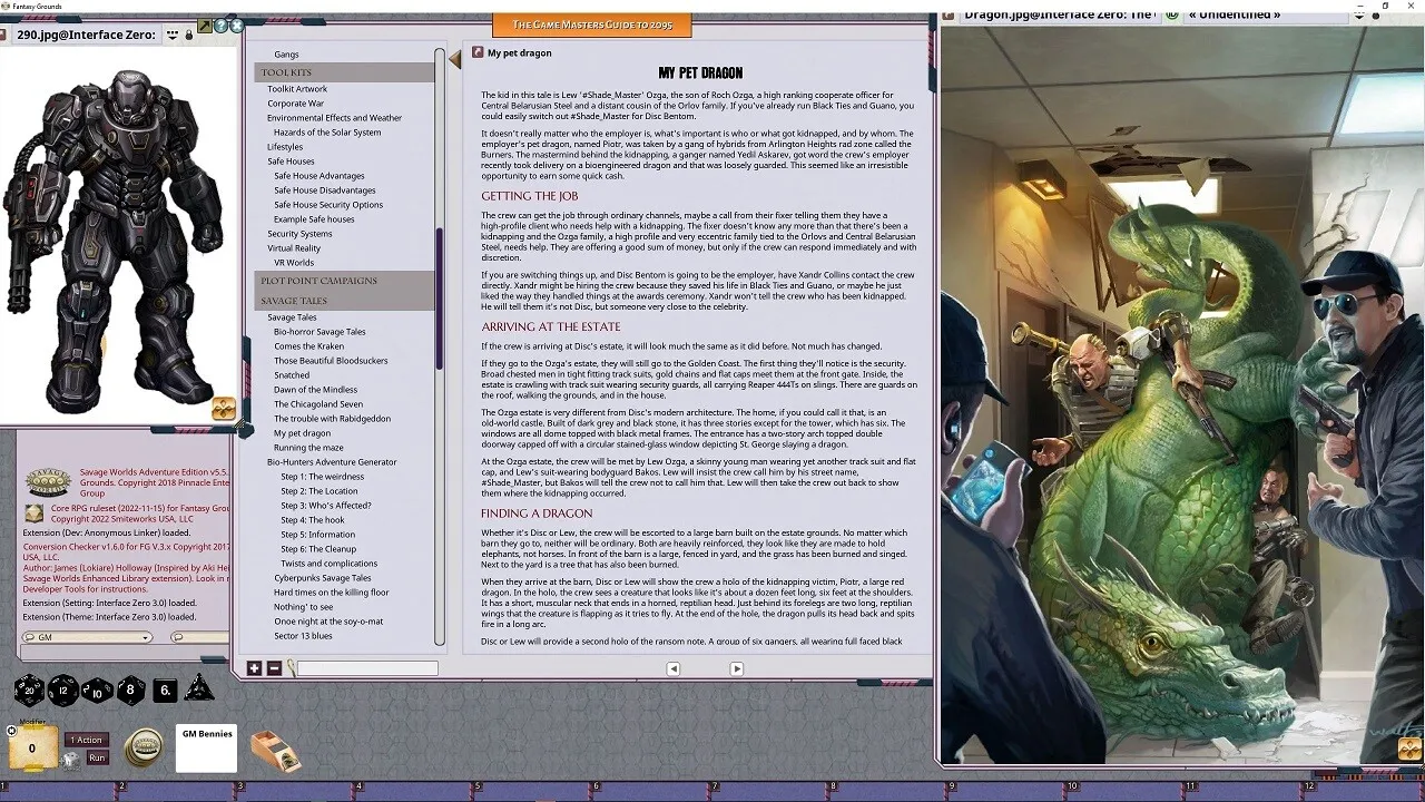 Fantasy Grounds - Interface Zero 3.0: The Game Master's Guide to 2095 Screenshot 3