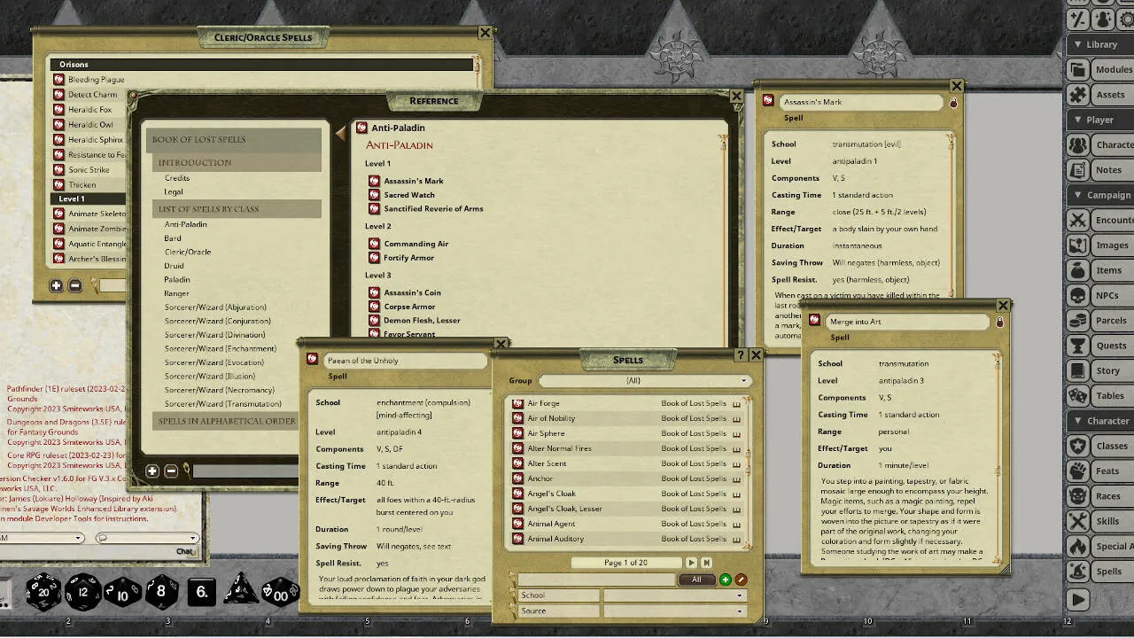 Fantasy Grounds - Book of Lost Spells Screenshot 0