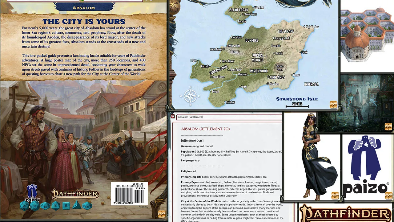 Fantasy Grounds - Pathfinder 2 RPG - Pathfinder Lost Omens: Absalom, City of Lost Omens Screenshot 1