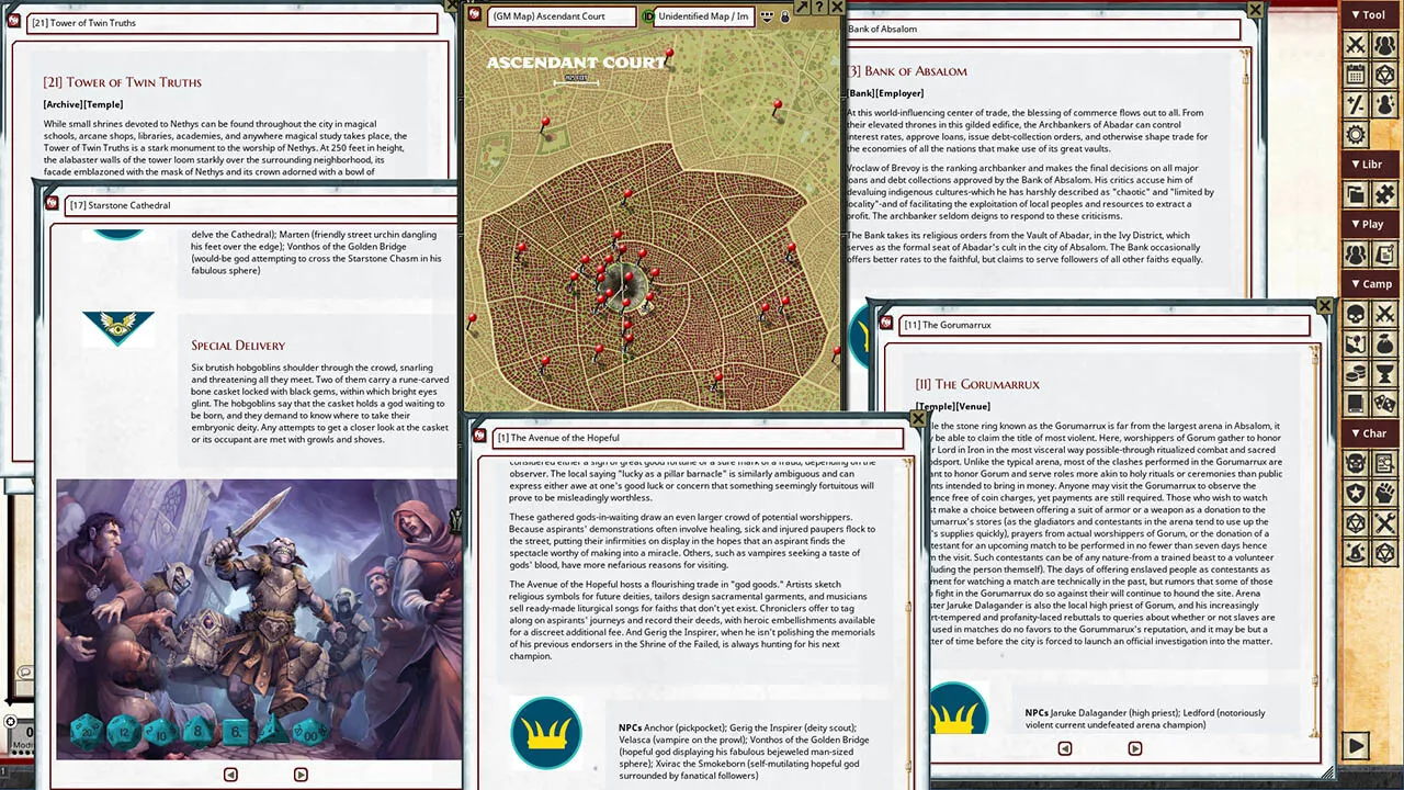 Fantasy Grounds - Pathfinder 2 RPG - Pathfinder Lost Omens: Absalom, City of Lost Omens Screenshot 6