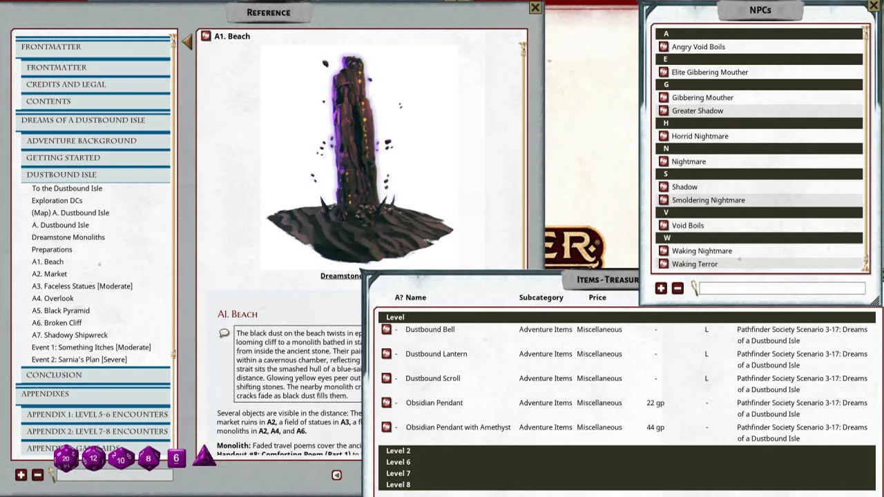 Fantasy Grounds - Pathfinder 2 RPG - Pathfinder Society Scenario #3-17: Dreams of a Dustbound Isle Screenshot 1