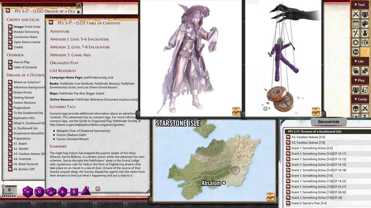 Fantasy Grounds - Pathfinder 2 RPG - Pathfinder Society Scenario #3-17: Dreams of a Dustbound Isle Screenshot 2