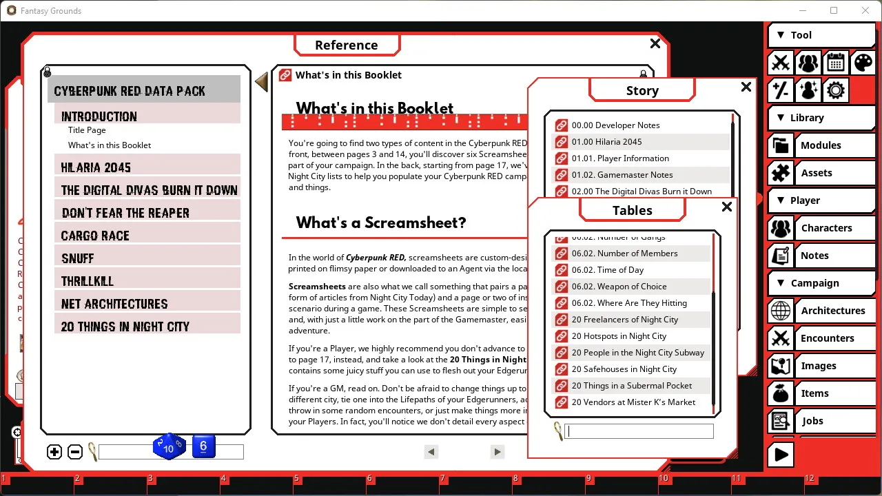 Fantasy Grounds - Cyberpunk RED Data Pack Screenshot 4