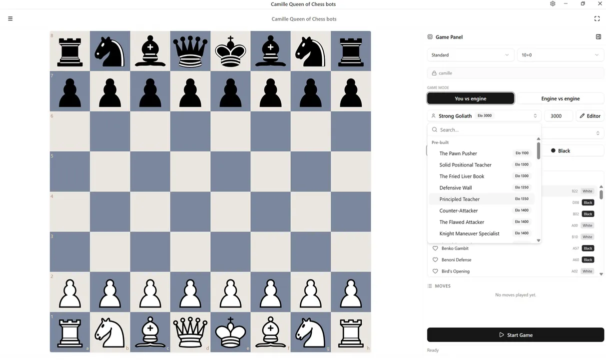 Camille Queen of Chess bots Screenshot 2