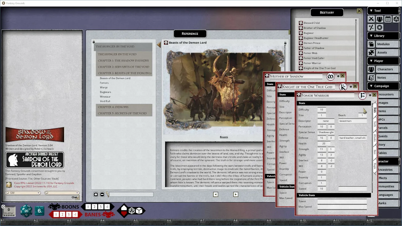 Fantasy Grounds - Shadow of the Demon Lord Hunger in the Void Screenshot 2
