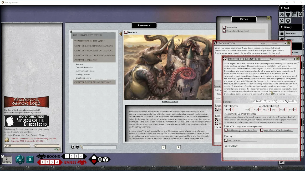 Fantasy Grounds - Shadow of the Demon Lord Hunger in the Void Screenshot 1