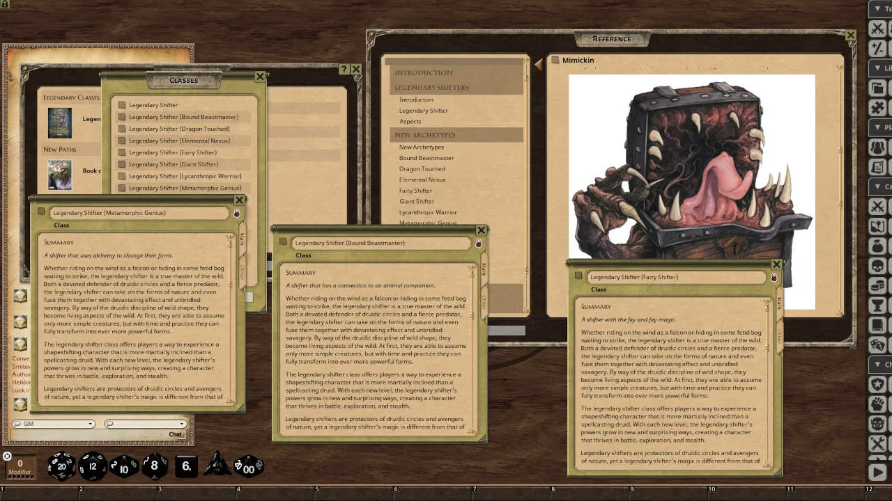 Fantasy Grounds - Legendary Shifters Screenshot 3