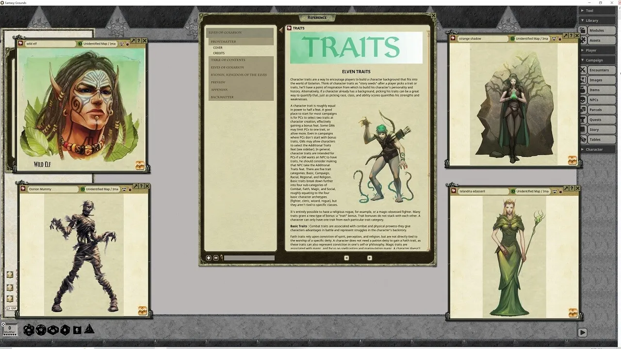 Fantasy Grounds - Pathfinder RPG - Pathfinder Companion Elves of Golarion Screenshot 0