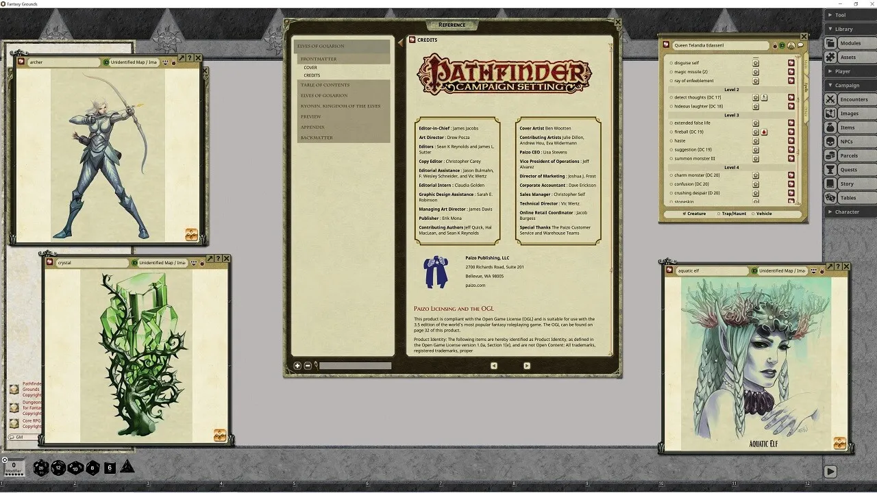 Fantasy Grounds - Pathfinder RPG - Pathfinder Companion Elves of Golarion Screenshot 4