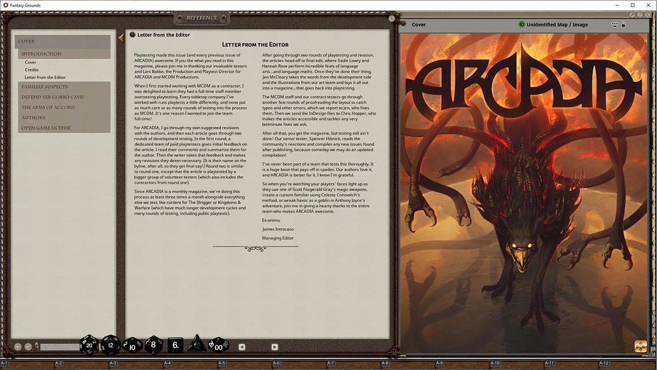 Fantasy Grounds - Arcadia Issue 010 Screenshot 0