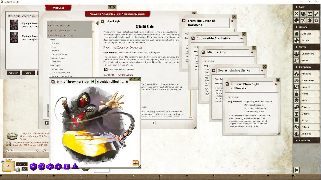 Fantasy Grounds - Big Apple Sewer Samurai Screenshot 2