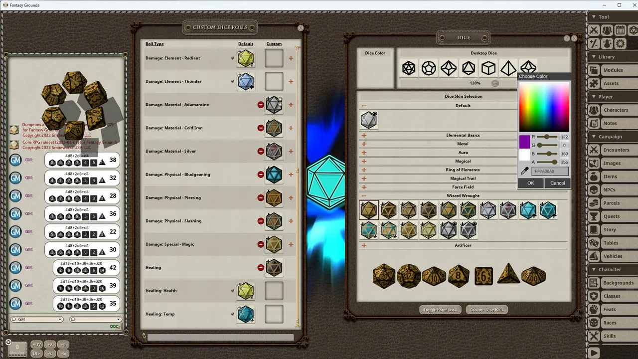 Fantasy Grounds - Wizard Wrought Dice Pack Screenshot 2