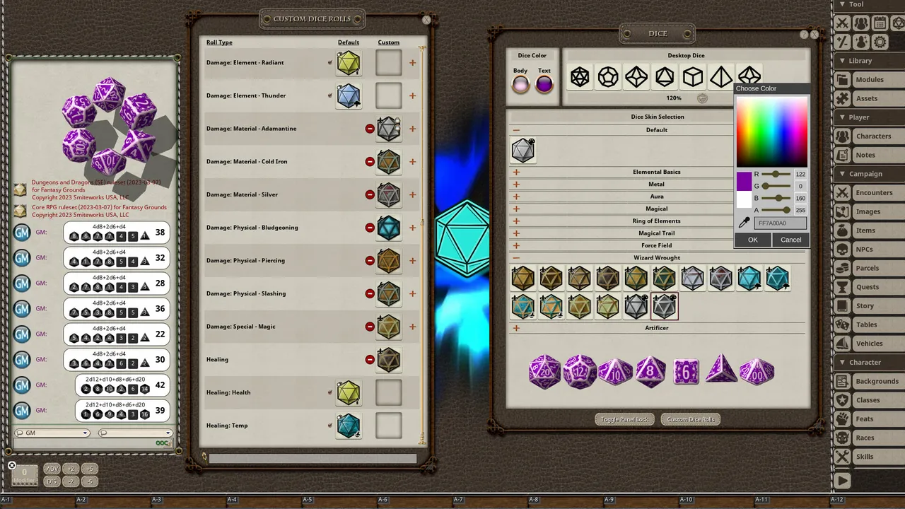 Fantasy Grounds - Wizard Wrought Dice Pack Screenshot 1