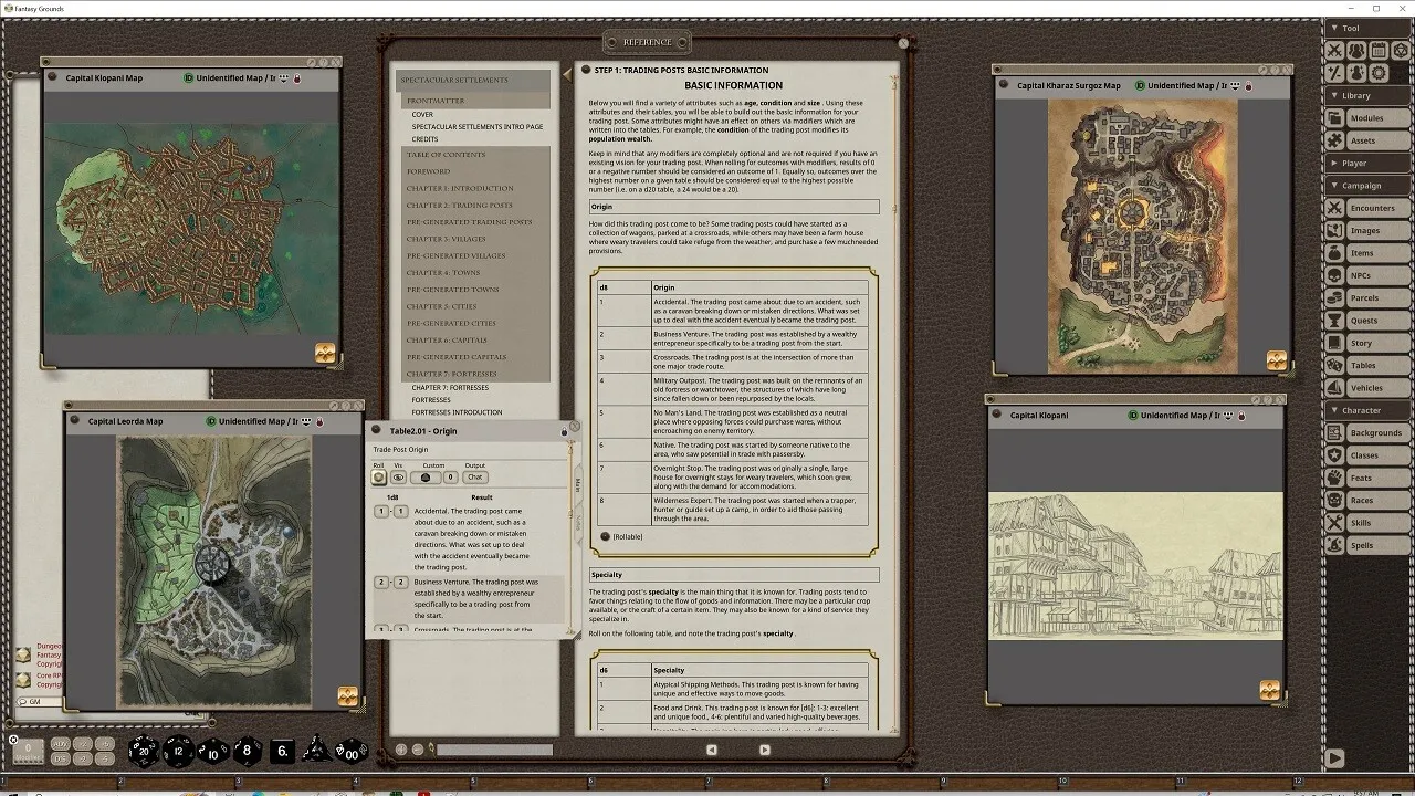 Fantasy Grounds - Spectacular Settlements Screenshot 2