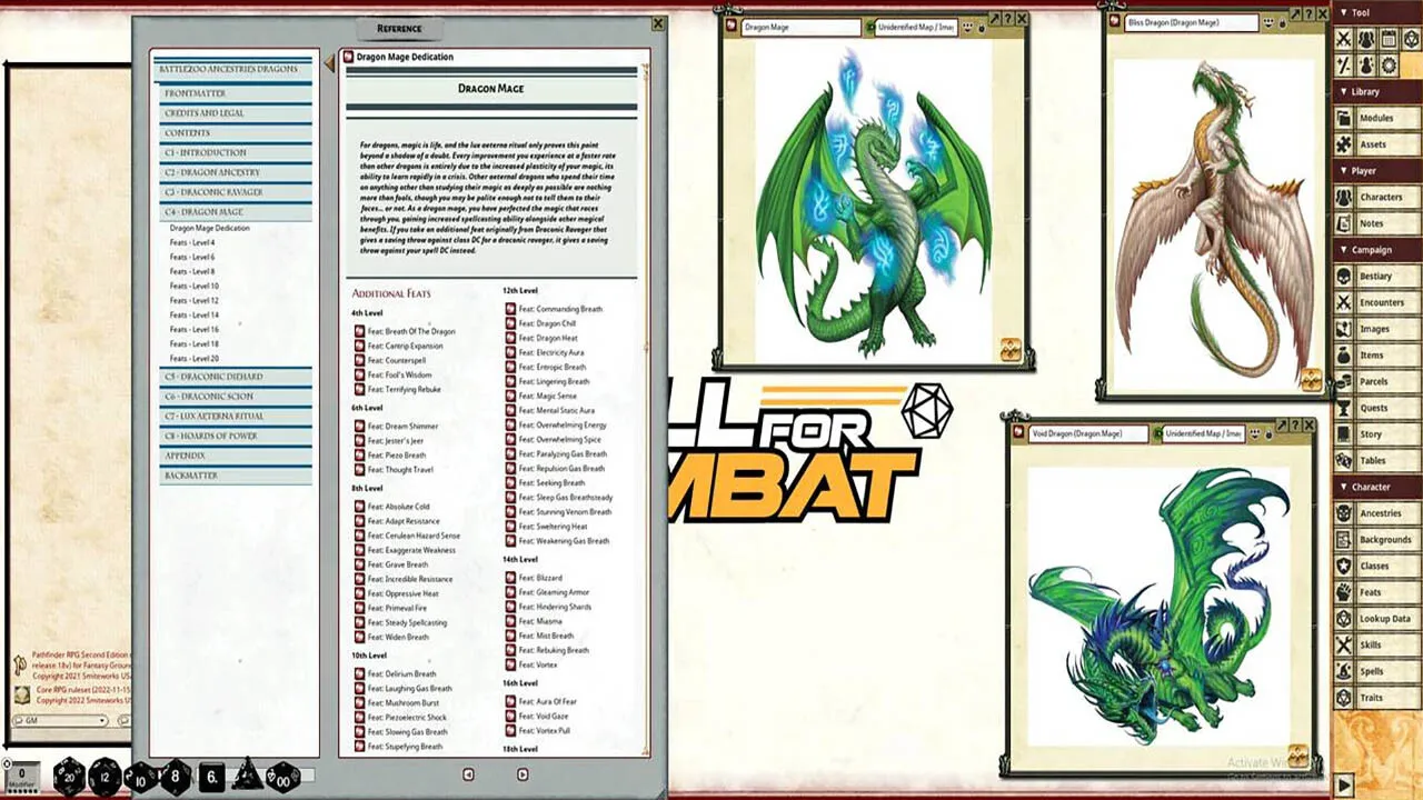 Fantasy Grounds - Battlezoo Ancestries: Dragons Screenshot 1