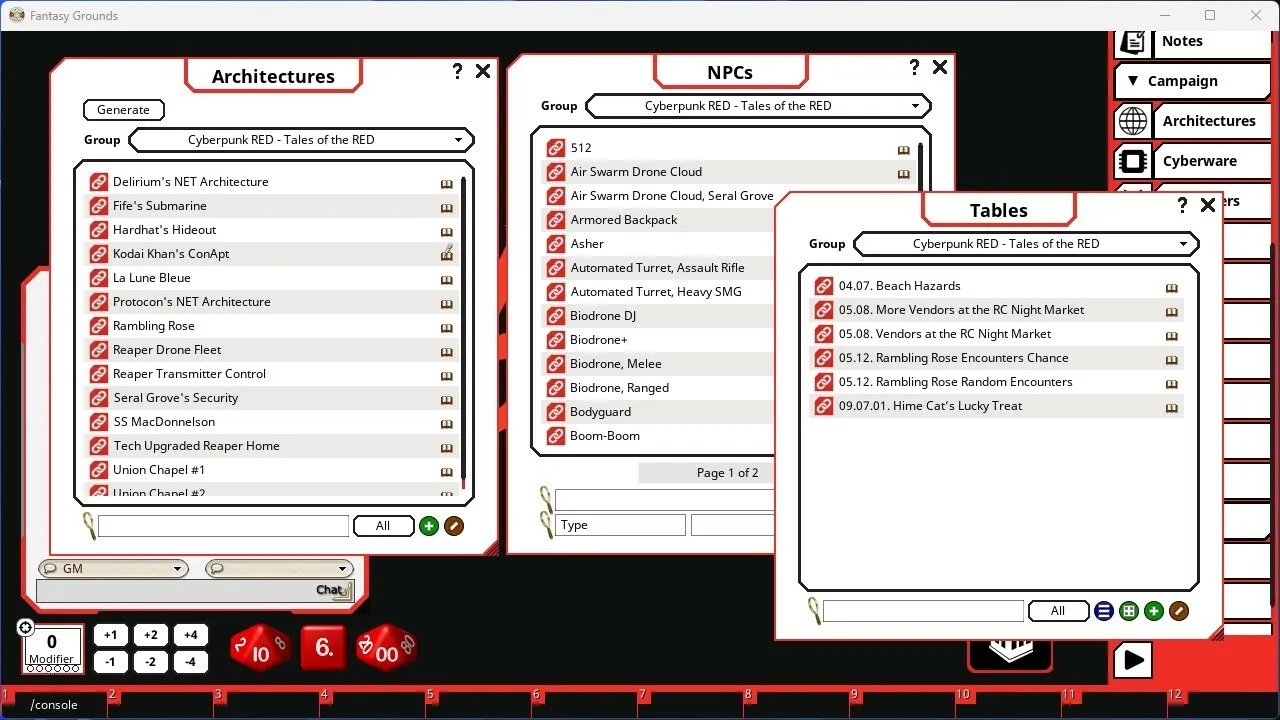 Fantasy Grounds - Cyberpunk Red - Tales of the RED: Street Stories Screenshot 3