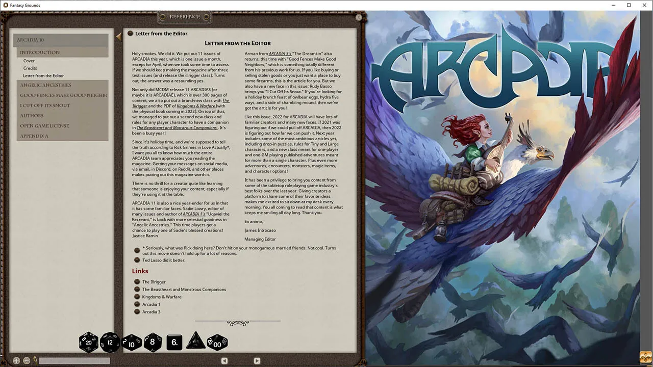 Fantasy Grounds - Arcadia Issue 011 Screenshot 0