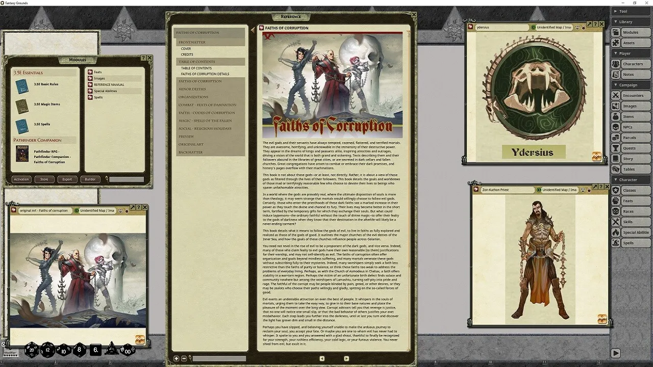 Fantasy Grounds - Pathfinder RPG - Pathfinder Player Companion: Faiths of Corruption Screenshot 0