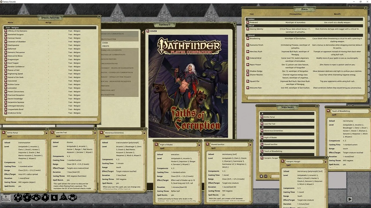 Fantasy Grounds - Pathfinder RPG - Pathfinder Player Companion: Faiths of Corruption Screenshot 4
