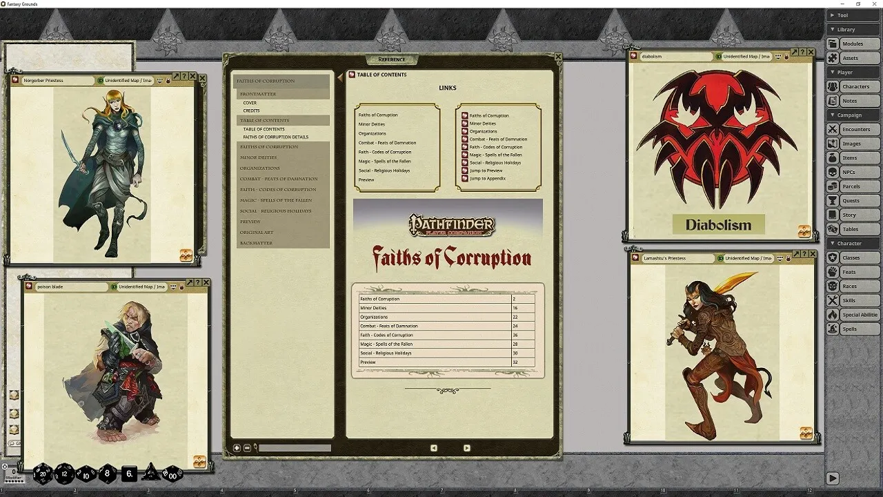 Fantasy Grounds - Pathfinder RPG - Pathfinder Player Companion: Faiths of Corruption Screenshot 2