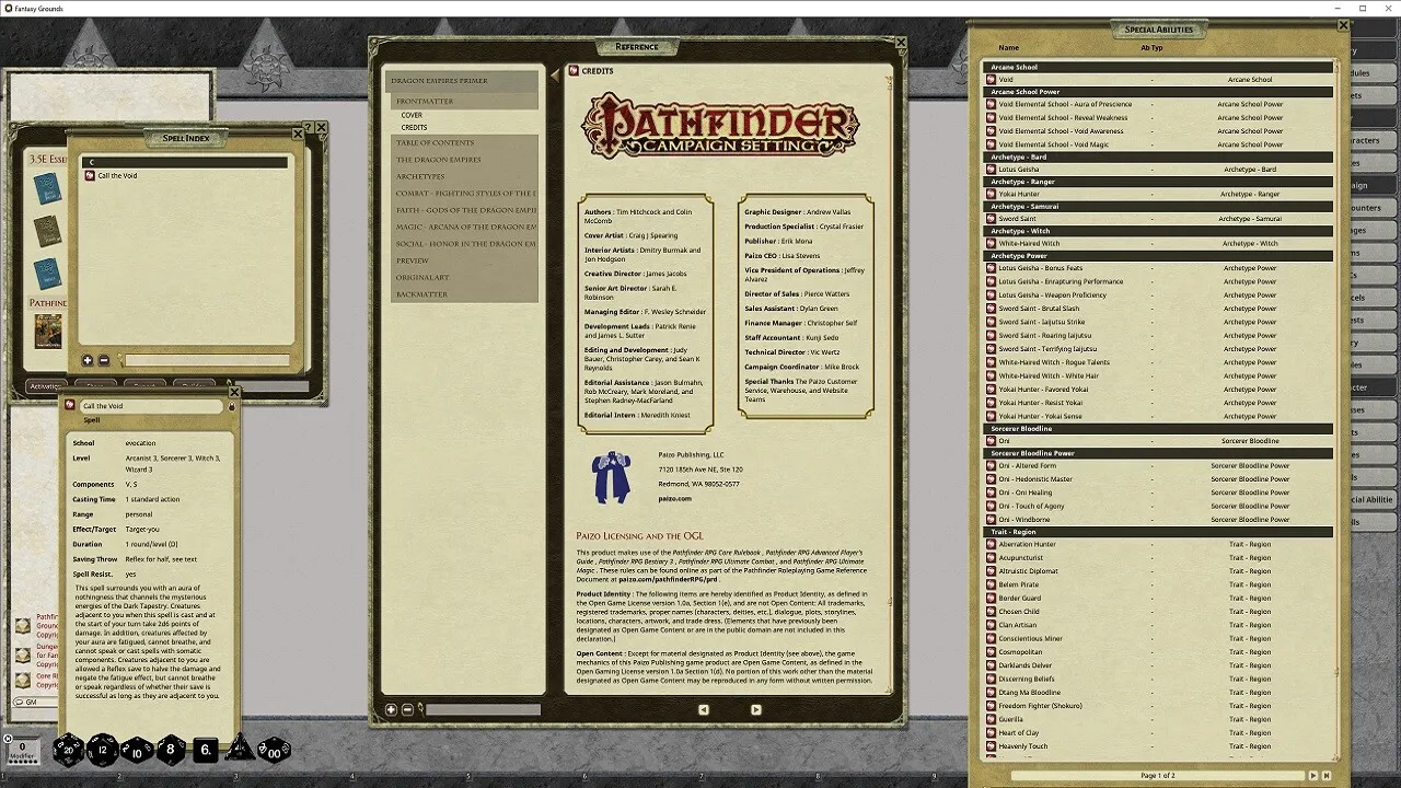 Fantasy Grounds - Pathfinder RPG - Pathfinder Player Companion: Dragon Empires Primer Screenshot 2