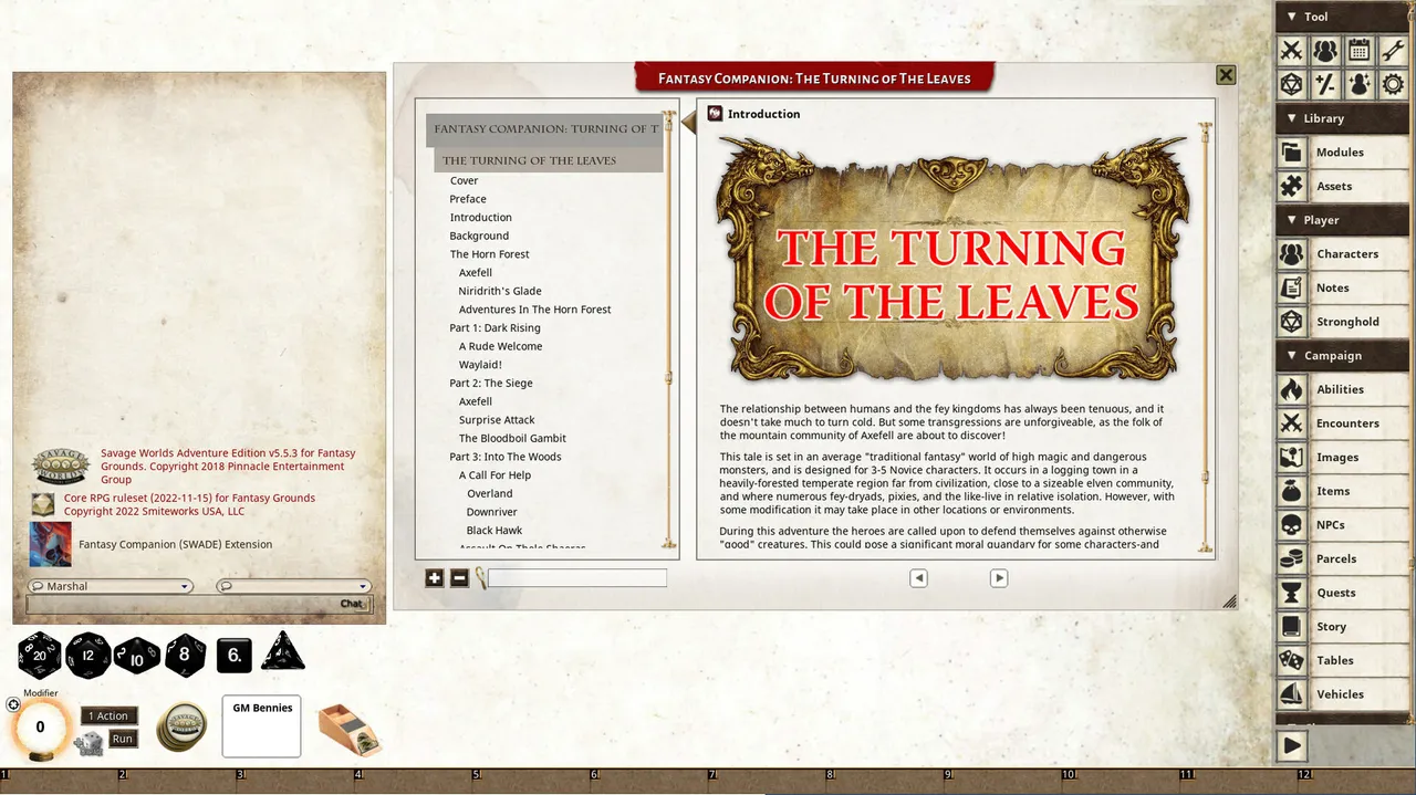 Fantasy Grounds - The Turning of the Leaves Fantasy Adventure Screenshot 3