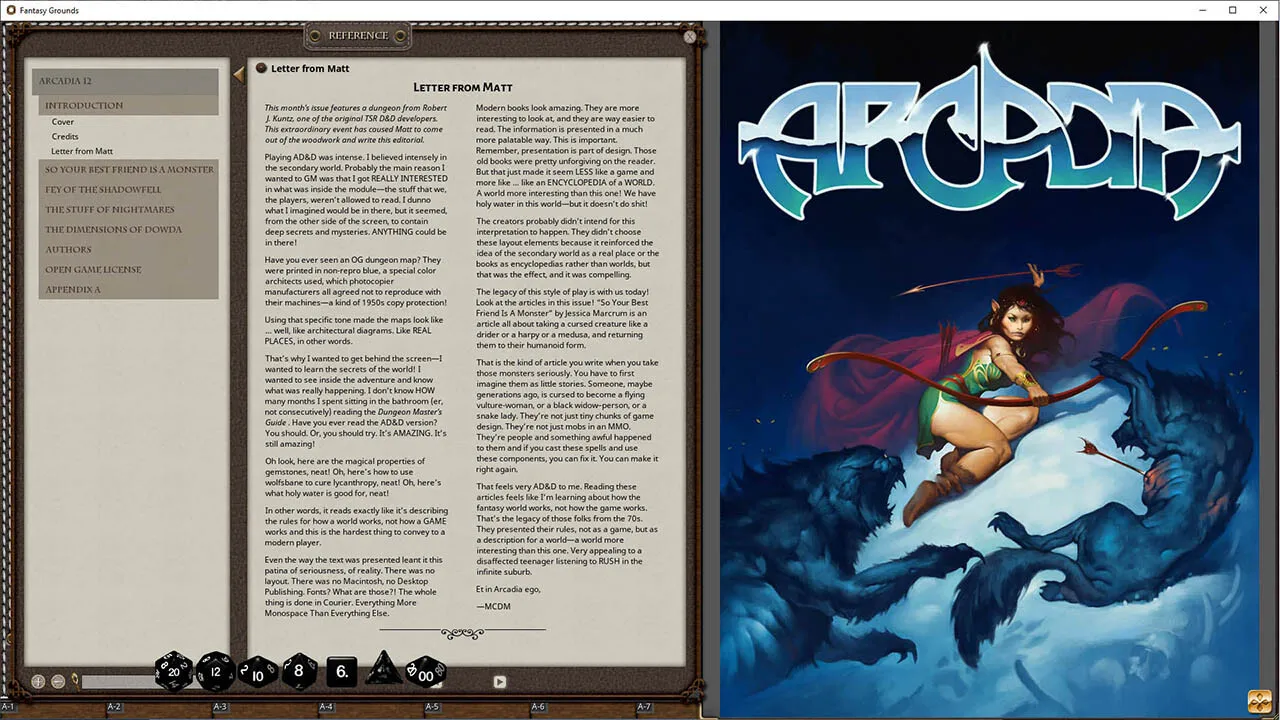 Fantasy Grounds - Arcadia Issue 012 Screenshot 0