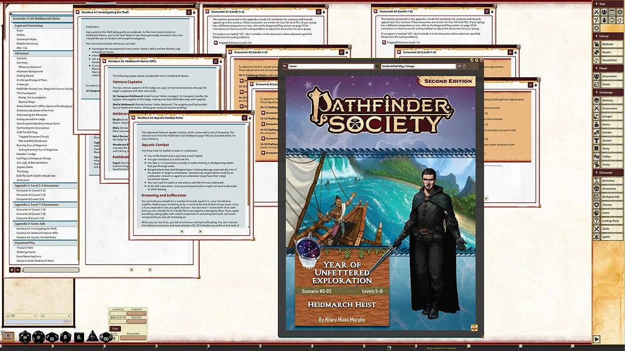 Fantasy Grounds - Pathfinder 2 RPG - Pathfinder Society Scenario #5-03: Heidmarch Heist Screenshot 4