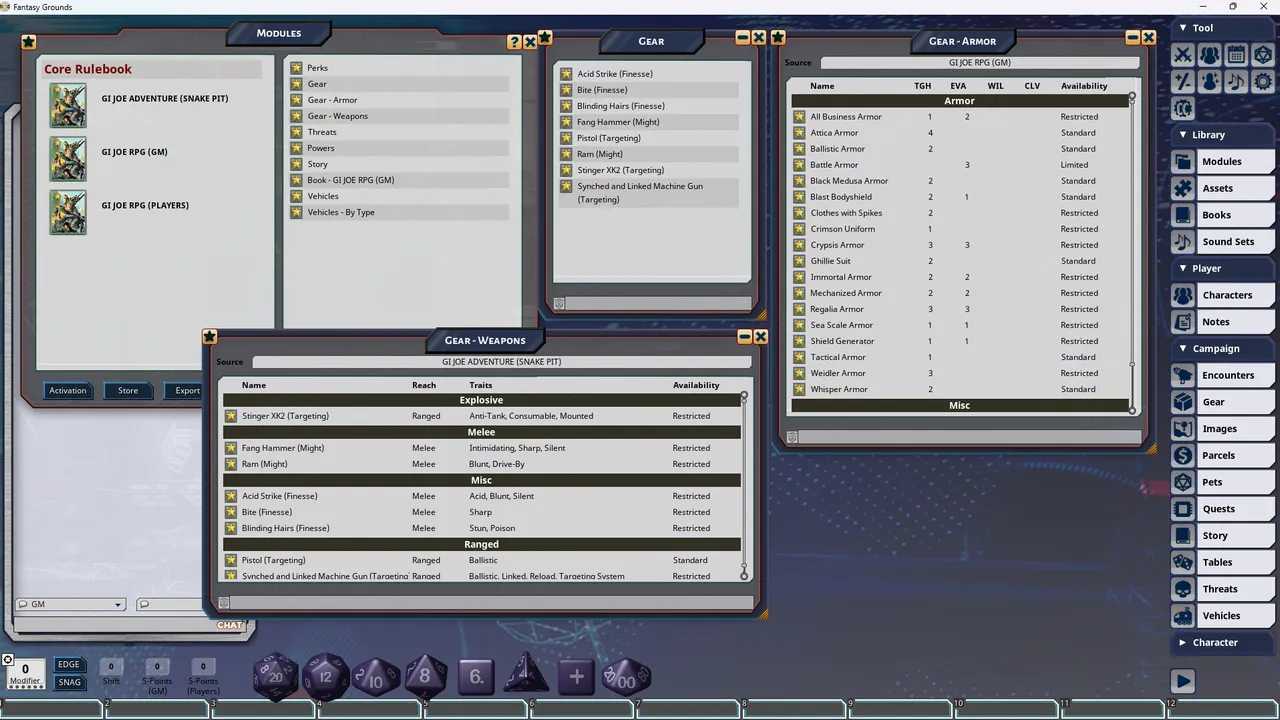 Fantasy Grounds - G.I. JOE Roleplaying Game Core Rulebook Screenshot 0