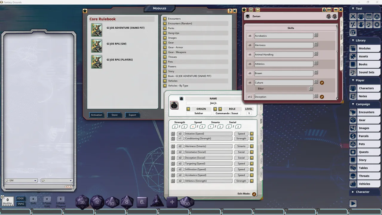 Fantasy Grounds - G.I. JOE Roleplaying Game Core Rulebook Screenshot 1