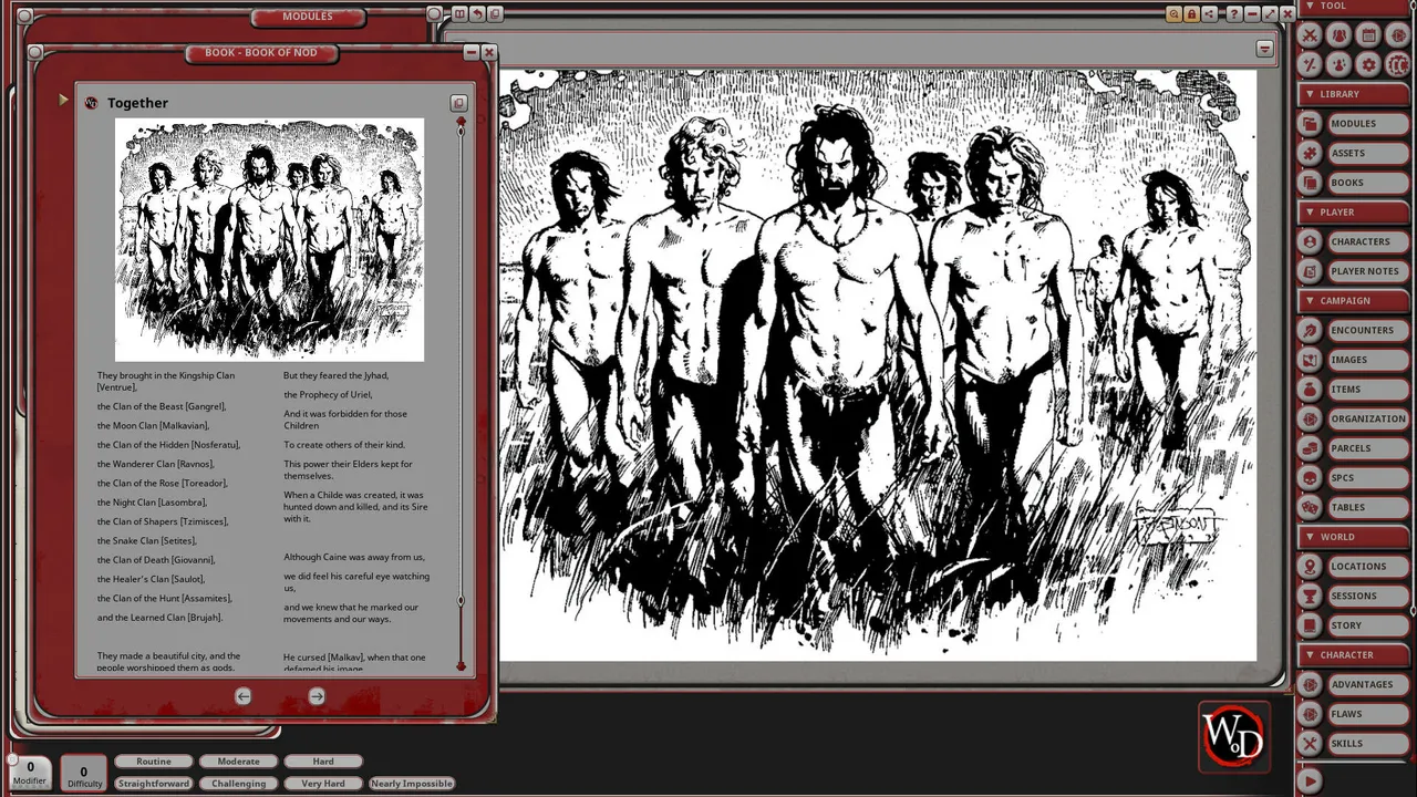 Fantasy Grounds - Vampire: The Masquerade 5th Edition The Book of Nod Screenshot 3