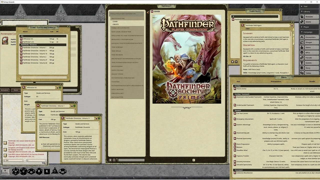 Fantasy Grounds - Pathfinder RPG - Pathfinder Companion: Pathfinder Society Primer Screenshot 4