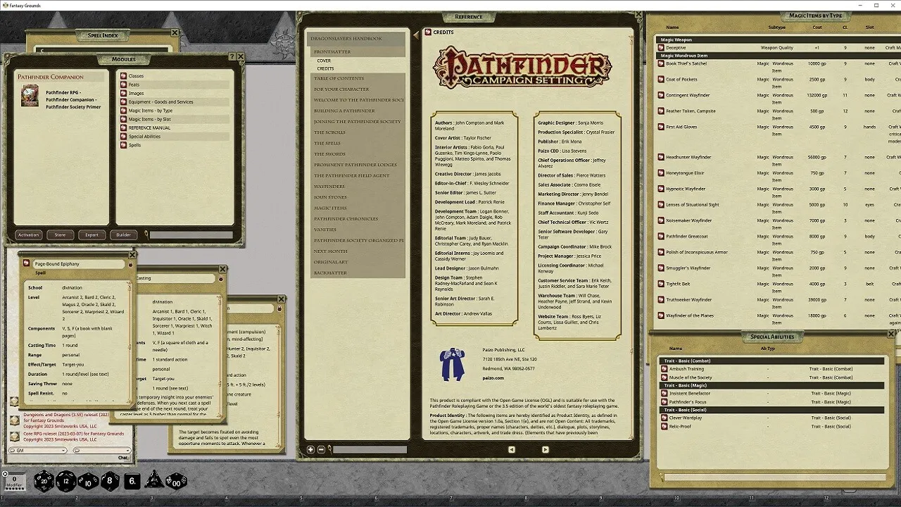 Fantasy Grounds - Pathfinder RPG - Pathfinder Companion: Pathfinder Society Primer Screenshot 3