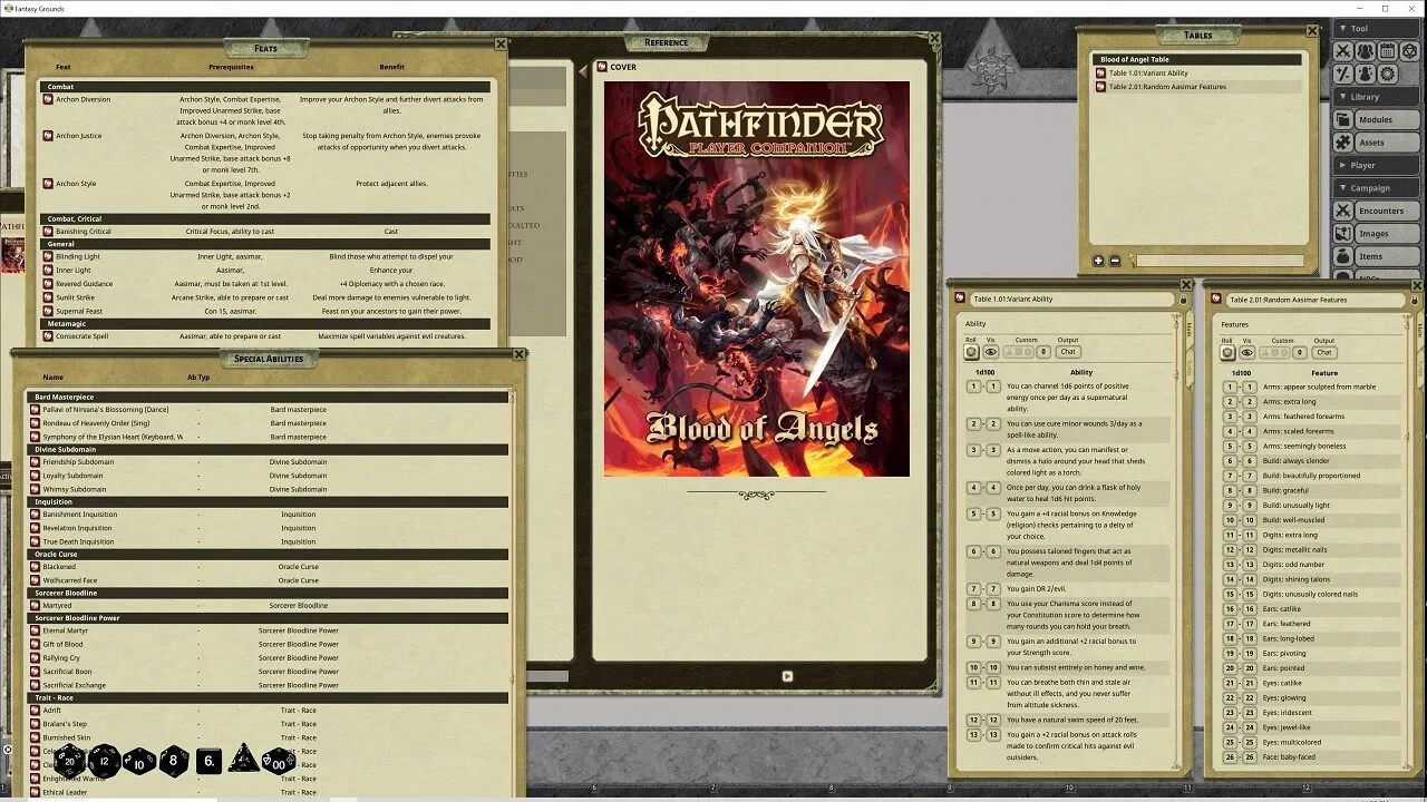 Fantasy Grounds - Pathfinder RPG - Pathfinder Player Companion: Blood of Angels Screenshot 2