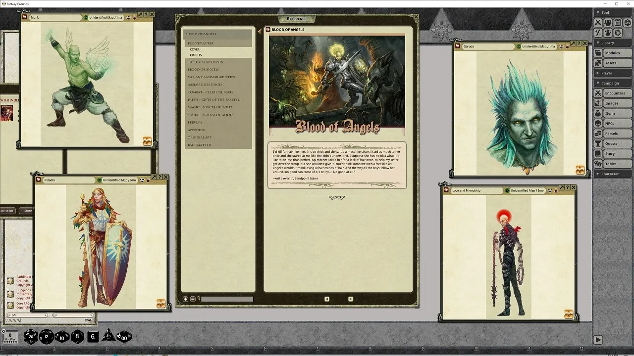 Fantasy Grounds - Pathfinder RPG - Pathfinder Player Companion: Blood of Angels Screenshot 4