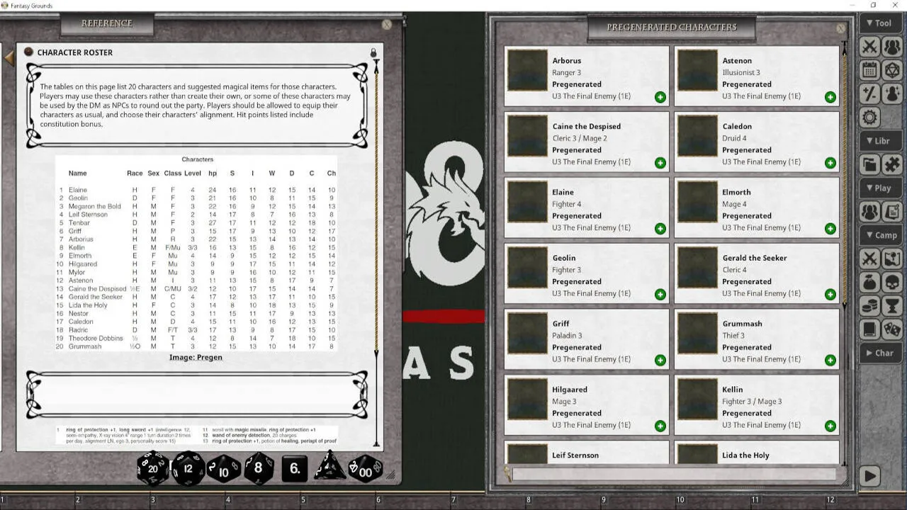 Fantasy Grounds - D&D Classics: U3 The Final Enemy (1E) Screenshot 0