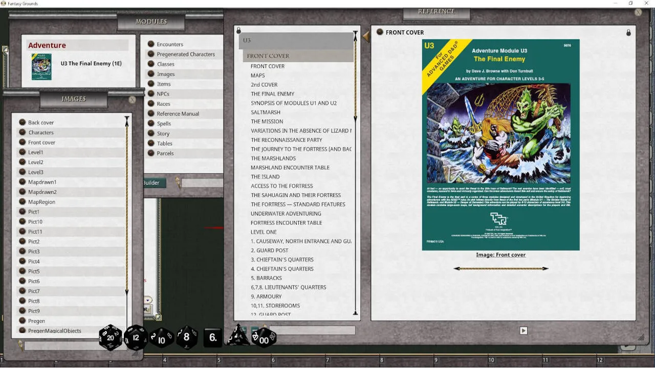 Fantasy Grounds - D&D Classics: U3 The Final Enemy (1E) Screenshot 1