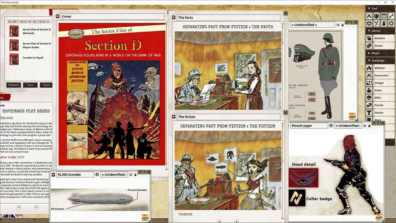 Fantasy Grounds - The Secret Files of Section D Screenshot 1