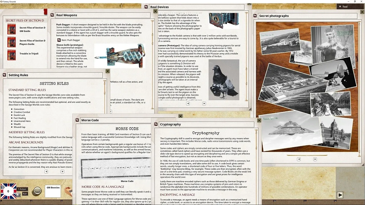 Fantasy Grounds - The Secret Files of Section D Screenshot 2