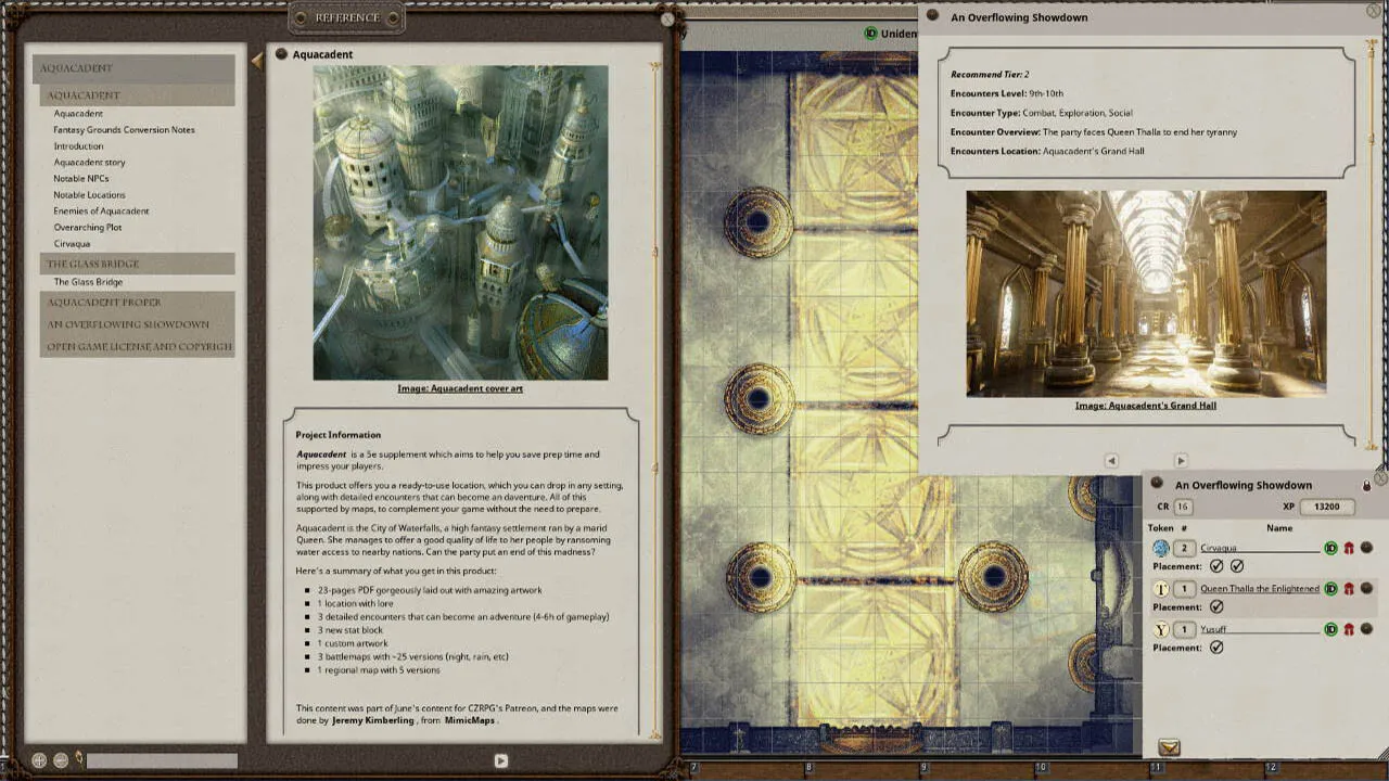 Fantasy Grounds - Aquacadent Screenshot 3