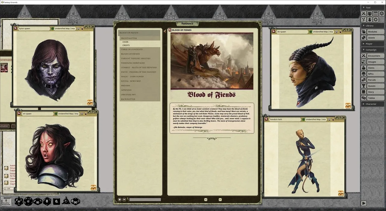 Fantasy Grounds - Pathfinder RPG - Pathfinder Player Companion: Blood of Fiends Screenshot 2