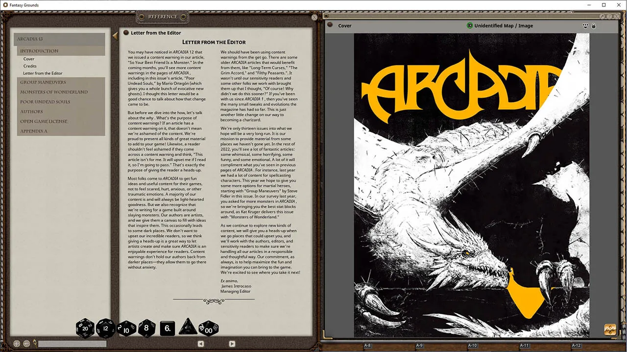 Fantasy Grounds - Arcadia Issue 013 Screenshot 0