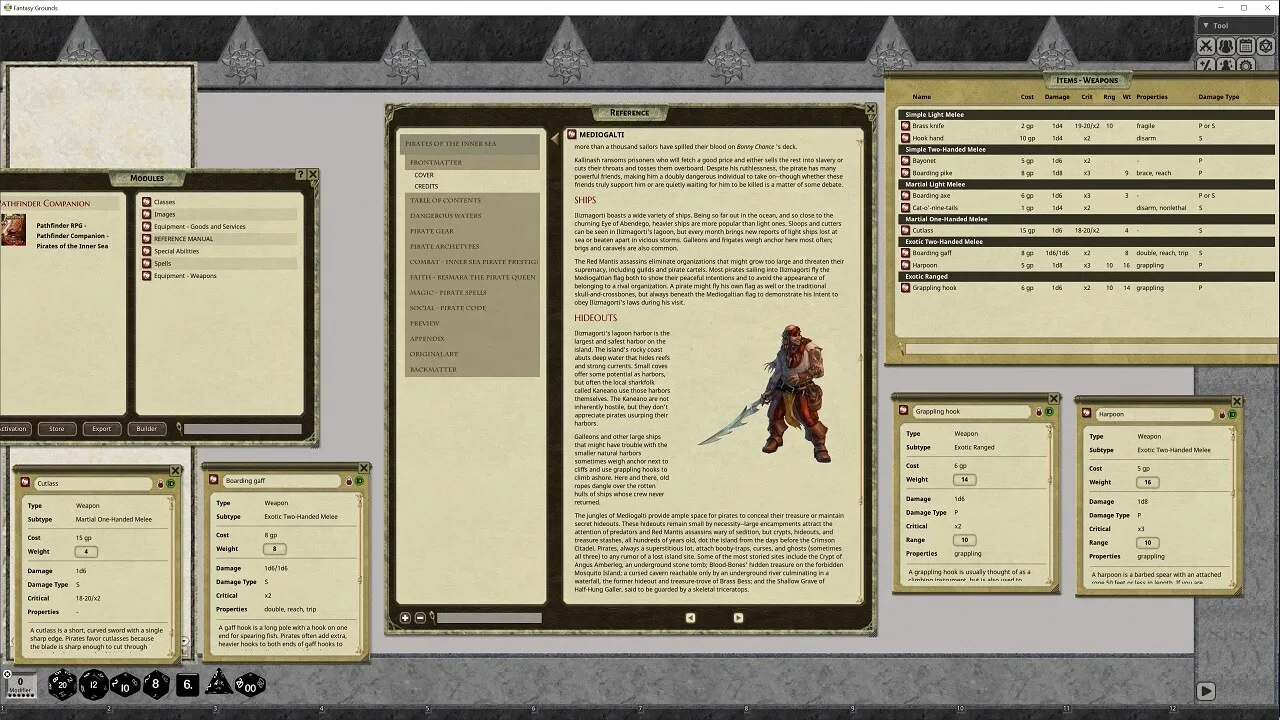 Fantasy Grounds - Pathfinder RPG - Pathfinder Player Companion: Pirates of the Inner Sea Screenshot 3