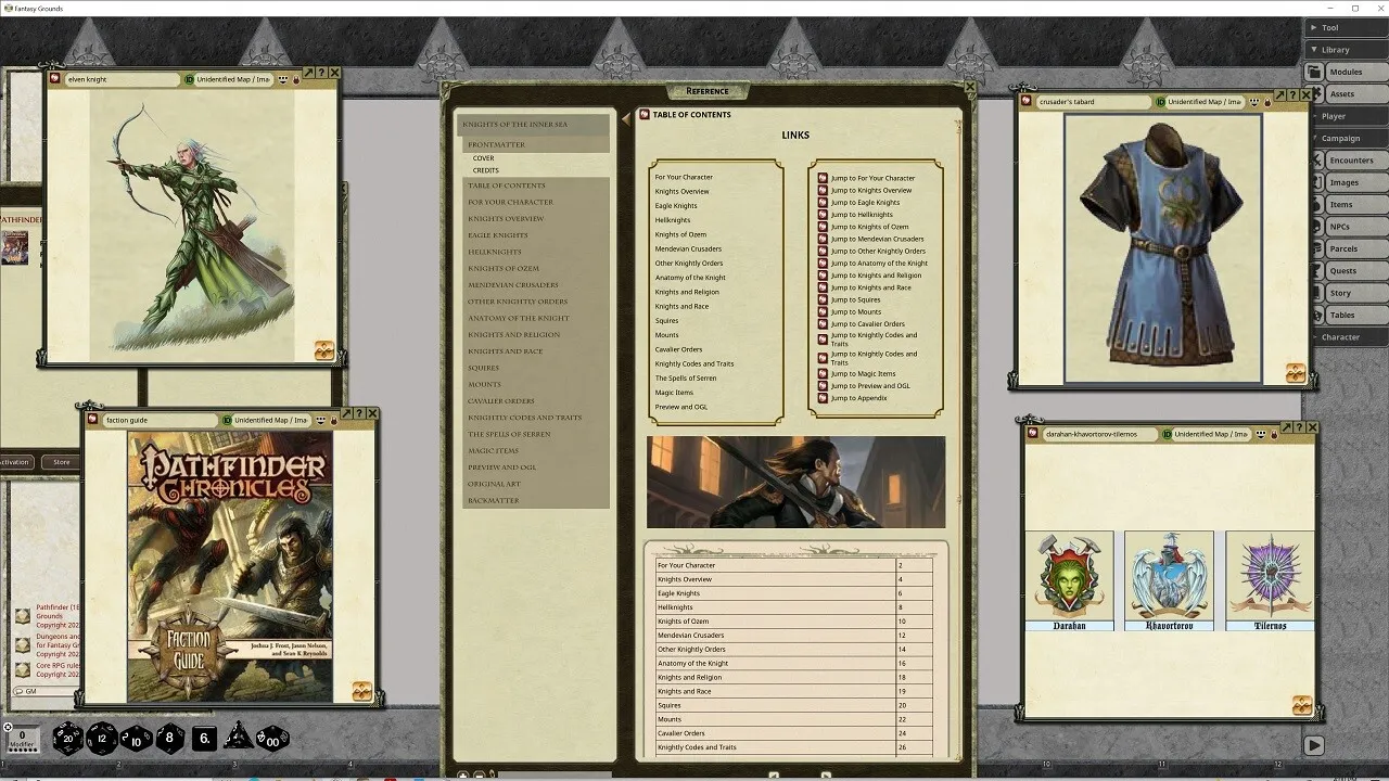 Fantasy Grounds - Pathfinder RPG - Pathfinder Player Companion: Knights of the Inner Sea Screenshot 0